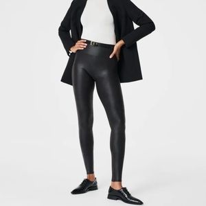 Best selling SPANX faux leather leggings (black)